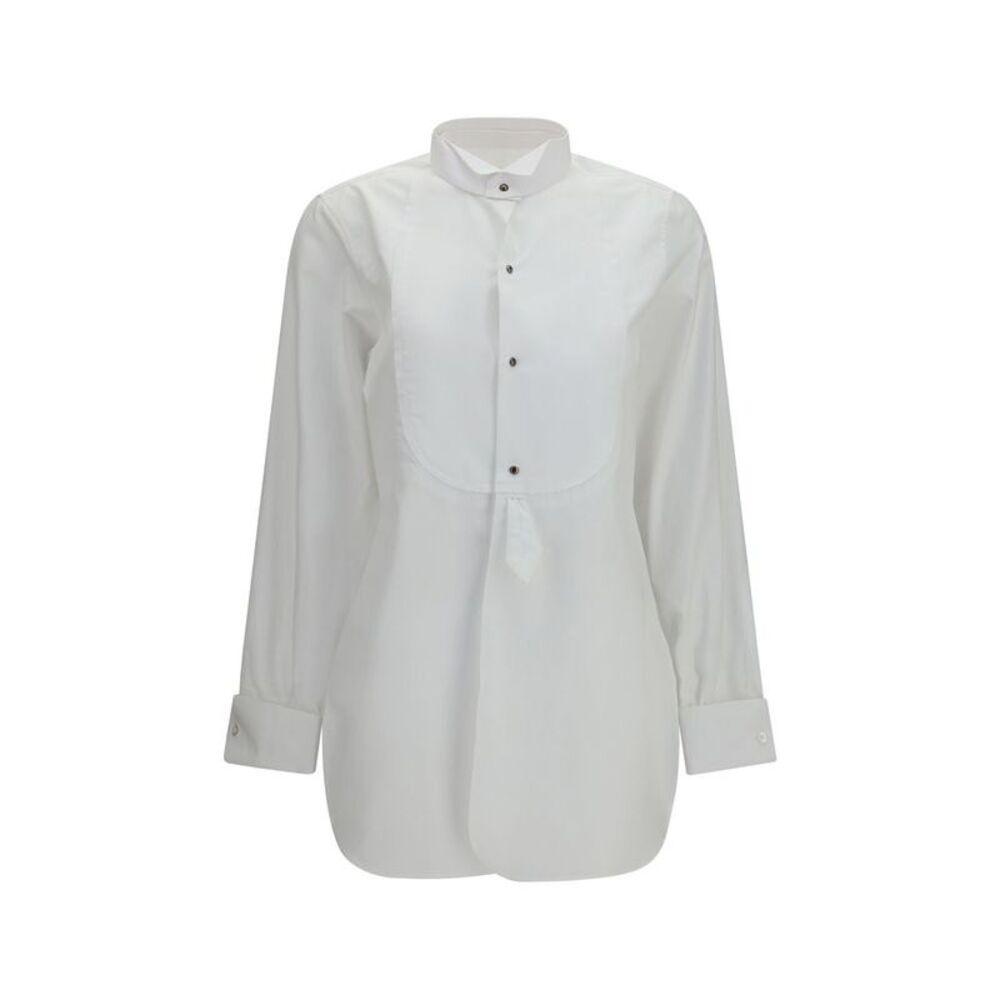 Maison Margiela White Cotton Dress Women's Shirt